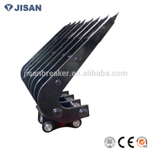 excavator rake, concrete rake, folding rake